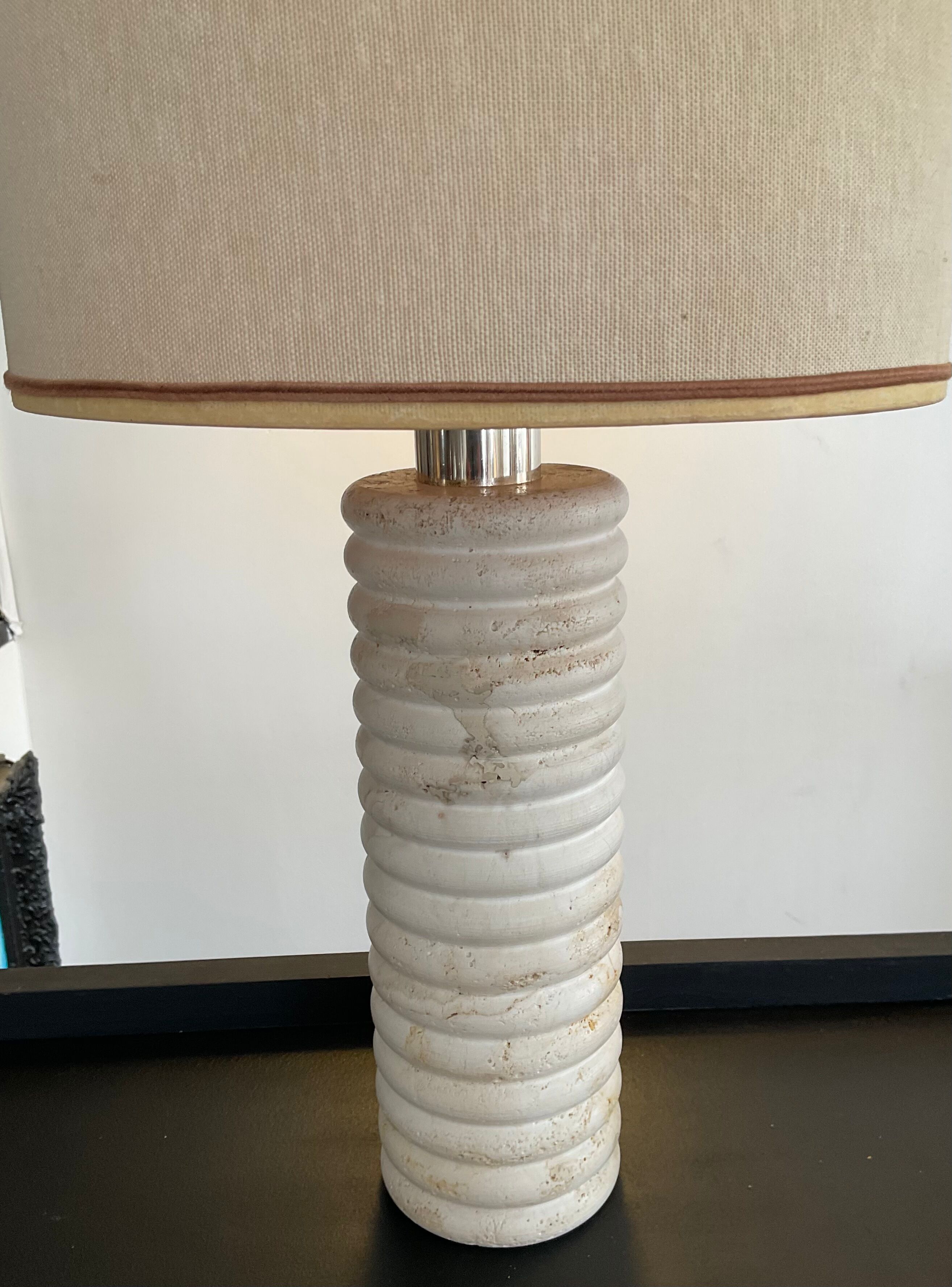 Travertine lamp from the 70s