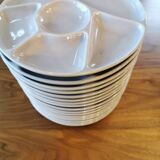 Lot de 17 assiettes compartimentées anciennes Gien