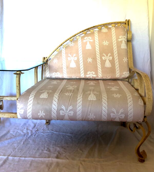 Fauteuil Banquette Ancienne En Fer Forgé
