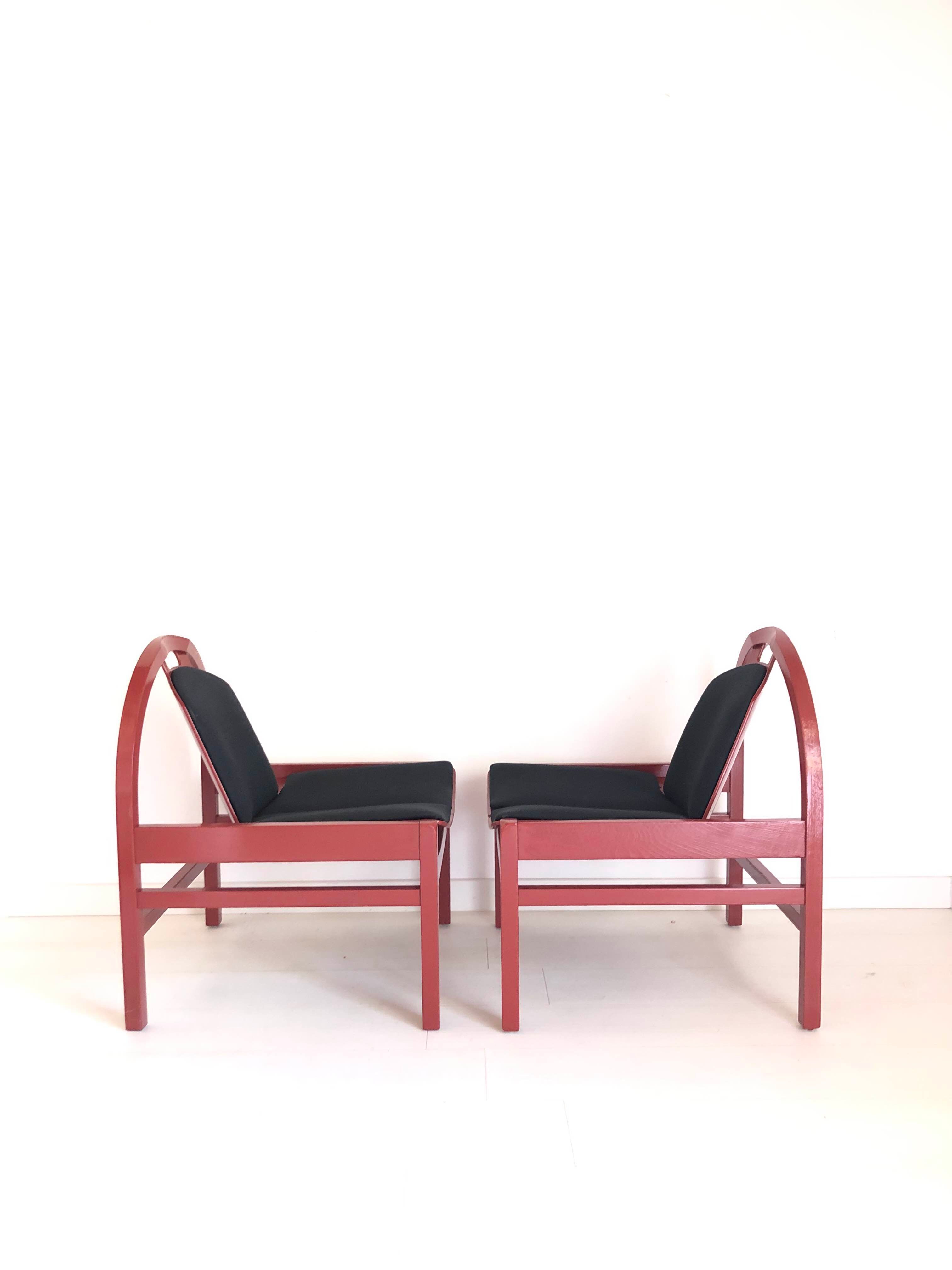 Pair of Baumann armchairs