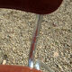 Suite of 4 skai and chrome chairs (total 5 chairs)