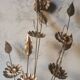 Applique murale fleurs metal doré