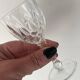 4 cut glass liqueur glasses on stems