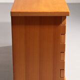 Italian architectural chest of drawers in ash