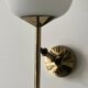 Brass and white opaline glass wall light, Arlus design 1950.