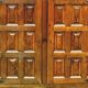 Monastery sideboard with four shutters in solid oak 20th century