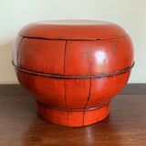 Boîte chinoise laquée rouge
