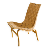Swedish Sculptural Mid Century Wooden Armchair by Bruno Mathsson, 1960s