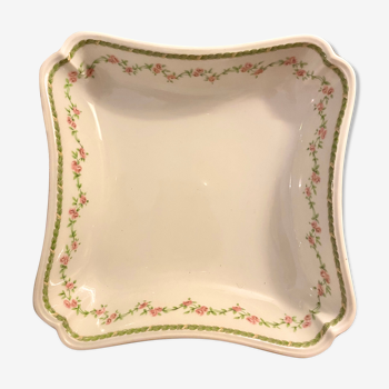 Small dish /empty porcelain pocket of Limoges Former Royal Manufacture of 28 cmx28 cm