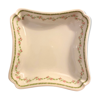 Small dish /empty porcelain pocket of Limoges Former Royal Manufacture of 28 cmx28 cm