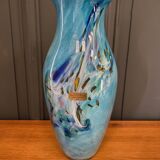 Vase en authentique verre soufflé silice création Biot XXe