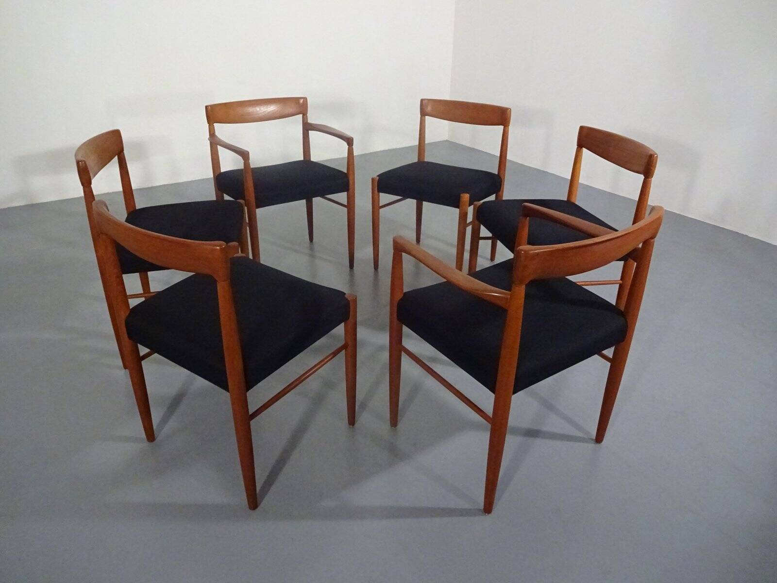 Danish Teak Dining Chairs by H. W. Klein for Bramin, 1960s, Set of 6