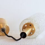 Carl fagerlund style cylindrical textured glass pendant light