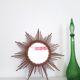 Vintage sun mirror - rattan / wicker - 1970