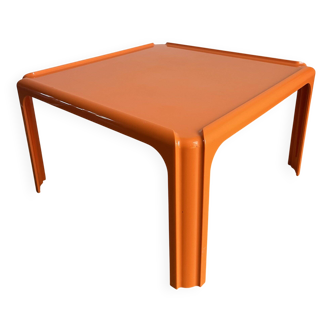 Table basse orange prisunic par marc berthier 1972