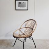 Adult rattan shell chair