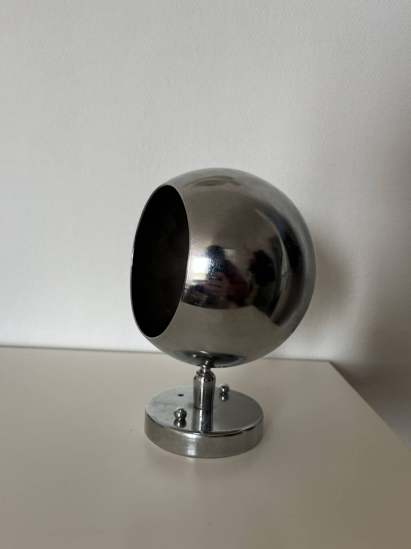 Vintage chrome Eyeball wall lamp