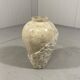 Travertine mactan stone columns & vase 1980’s
