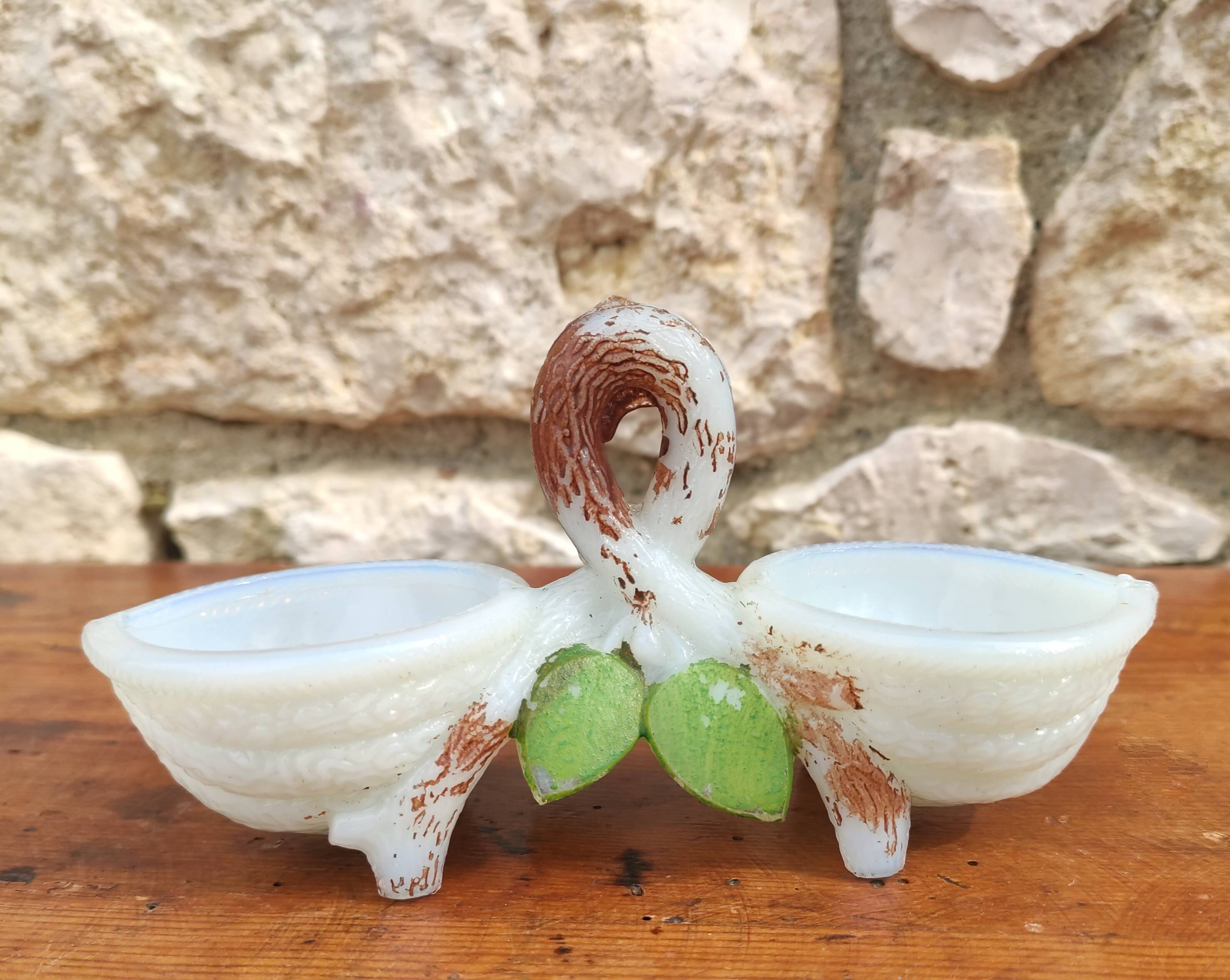 Old opaline salt shaker
