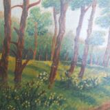 Countryside landscape, oil painting