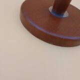 Lumess mushroom wood and frosted glass liner lamp