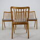 1960s beech dining chairs Czechoslovakia