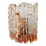 Amber glass wall lamp, design by Carl Fagerlund, Orrefors, 1960.