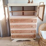 Vintage linen chest of drawers