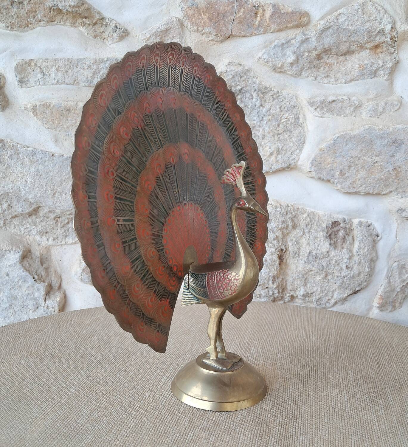 Brass peacock