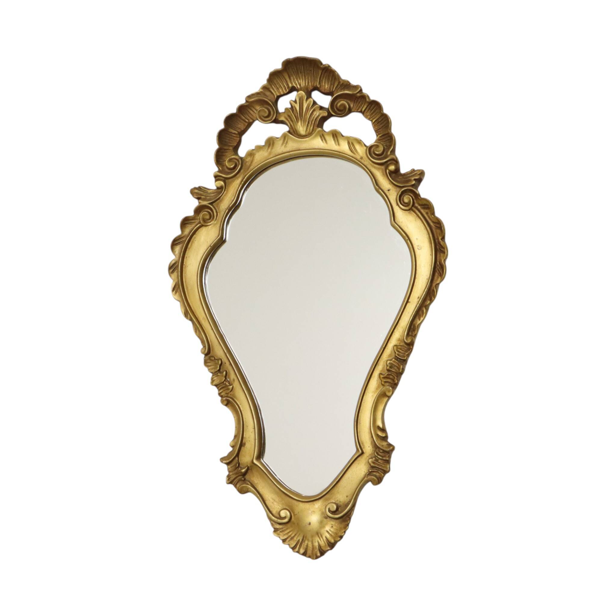 Mid-Century Crested Mirror – Classic Gold French Mirror 63 cm