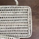 Storage chest trunk in woven doum natural fibers