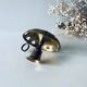 Vintage heart brass candlestick