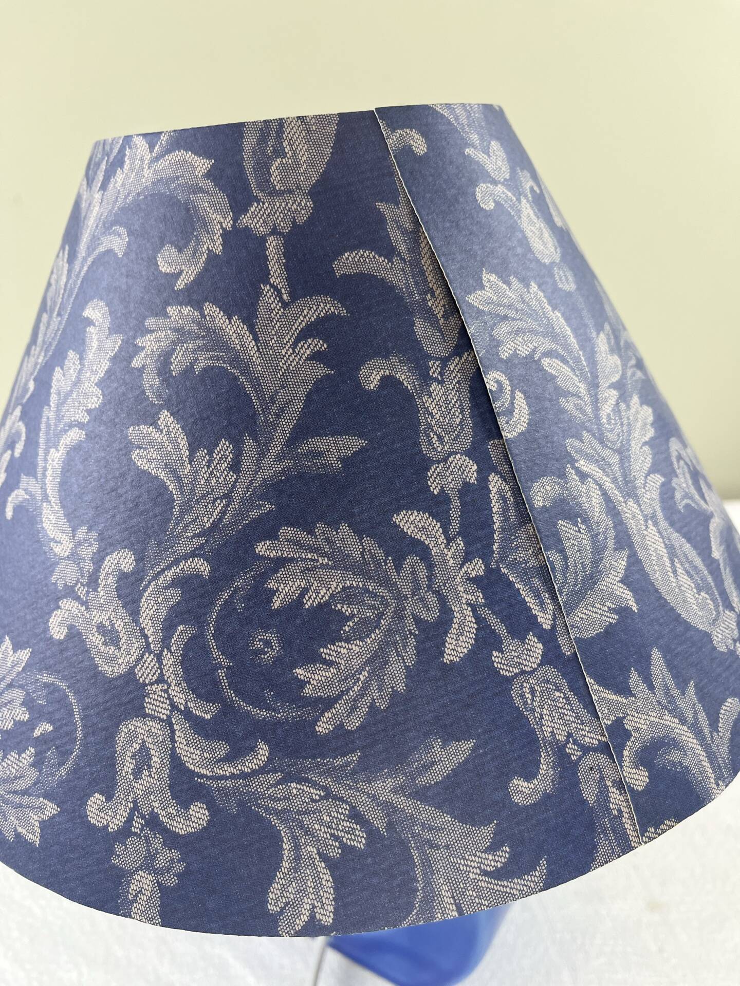 Blue ceramic lamp