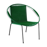 Armchair metal structure and green ropes 1960