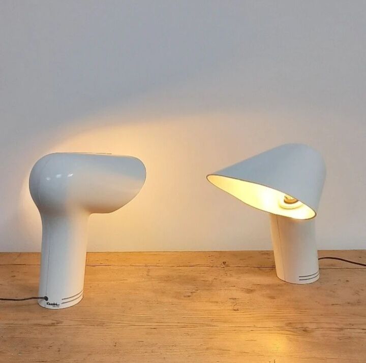 2 lampes design années 70 - modèle sorella - iguzzini
