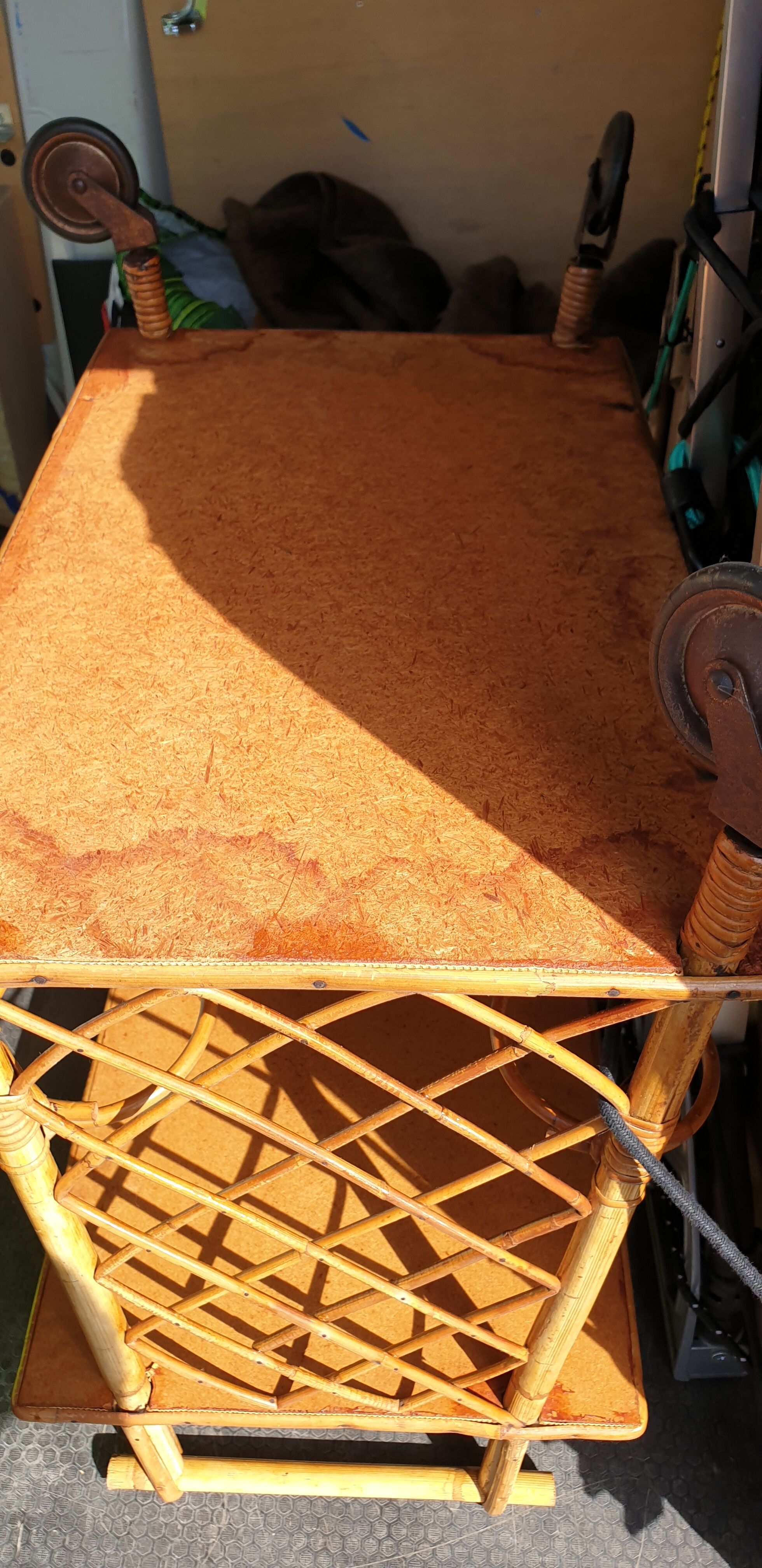 Furniture bar rattan 50s