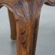 French late 18th century side table with a wooden frame and a marble top