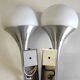 Tulip wall lights in metal and glass - 60s/70s