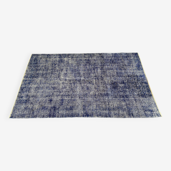 Tapis turc bleu 5x8 -tapis bleu marine