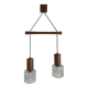 Scandinavian suspension in teak and glass