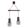 Scandinavian suspension in teak and glass