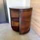 Art Deco rotating round bar in two-tone wood