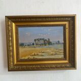 Framed landscape painting