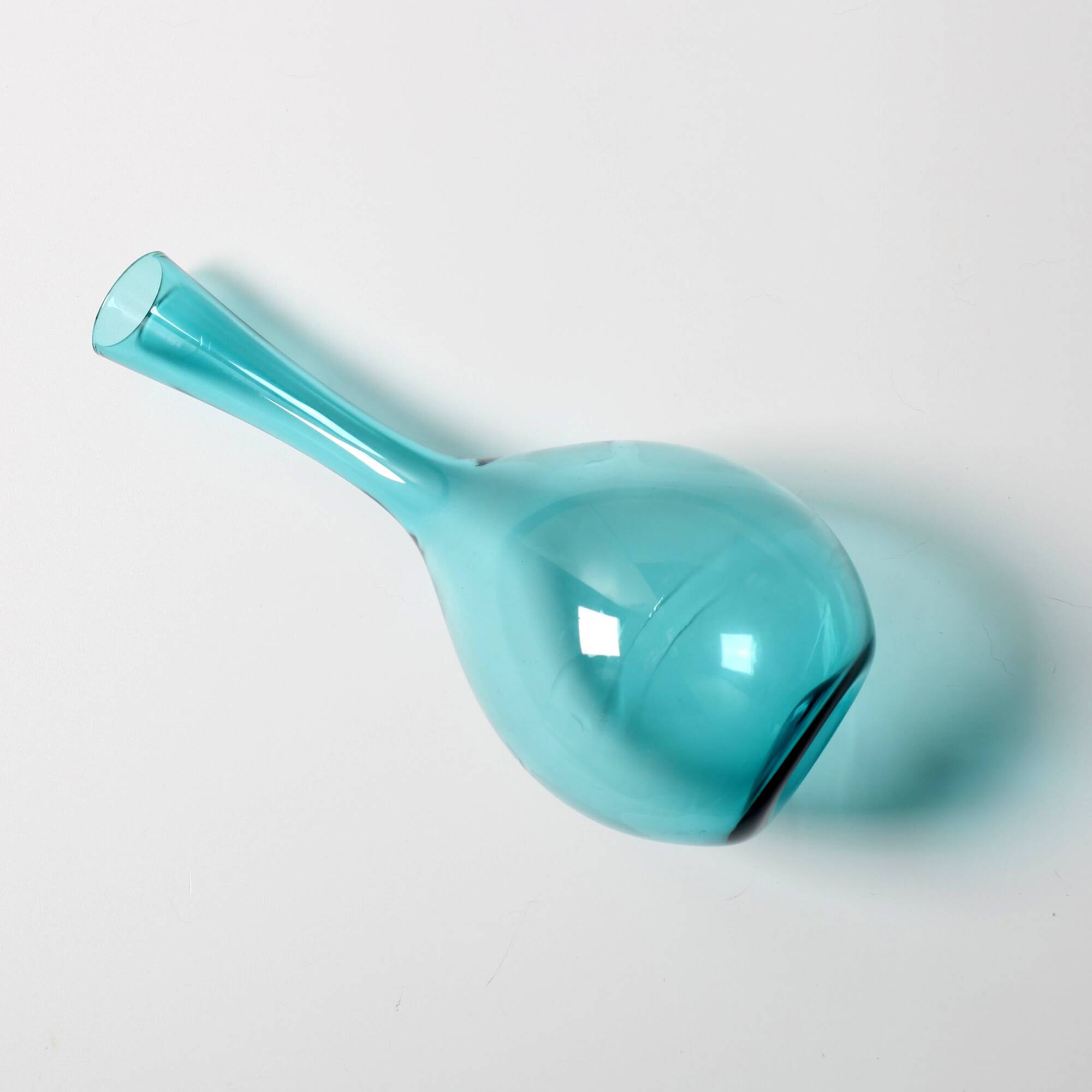 Vintage Mid-Century Light Blue Glass Vase by Arthur Persy / Sweden / 1950s