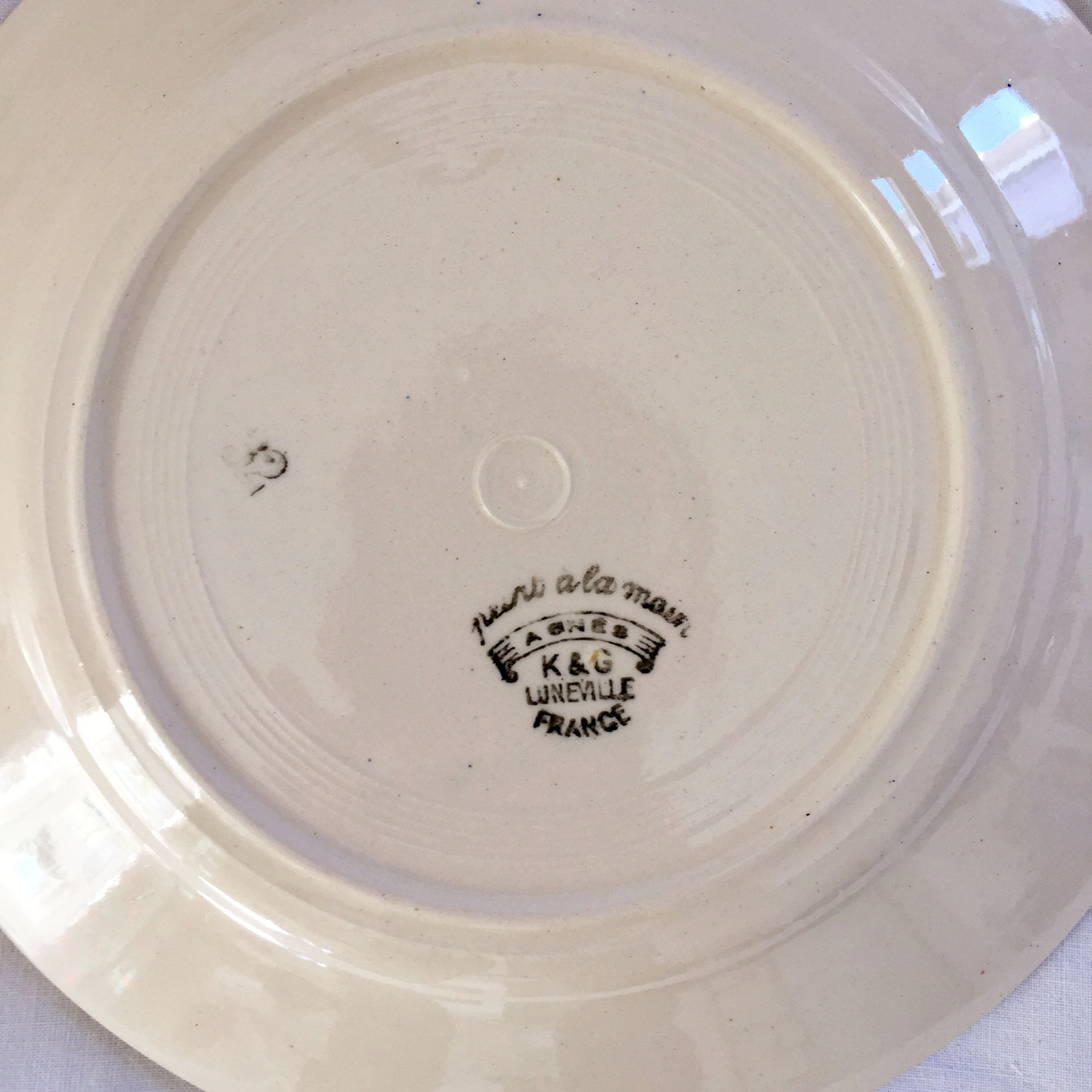 5 K-G Lunéville dessert plates