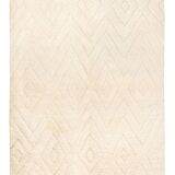 Beni ourain ecru Berber rug with diamond patterns 291 x 203 cm