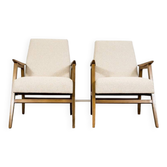 Paire de fauteuils modernes restaurés du milieu du siècle, années 1960