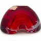 Red Sommerso Murano glass ashtray and pocket tray Seguso Murano 1960