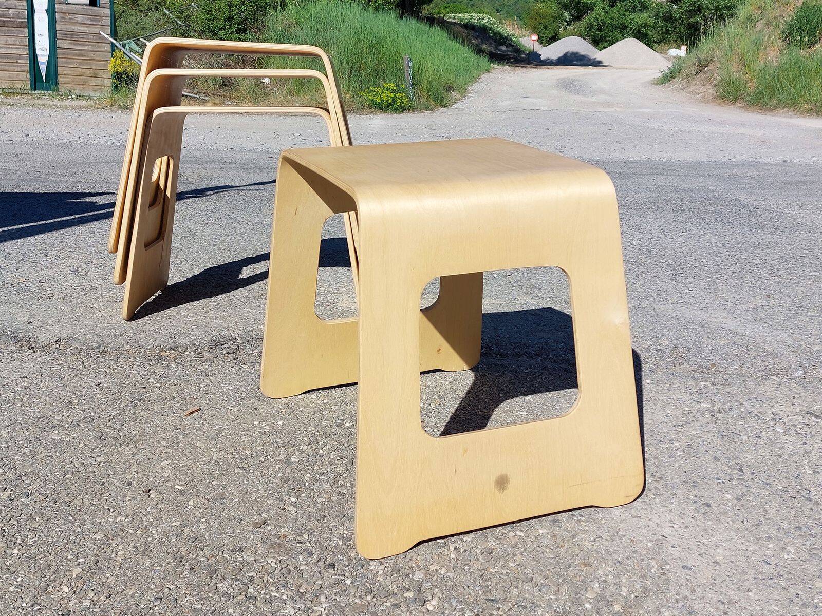 Set of 4 Benjamin stools - by Lisa Norinder for Ikea - 1990s/2000s