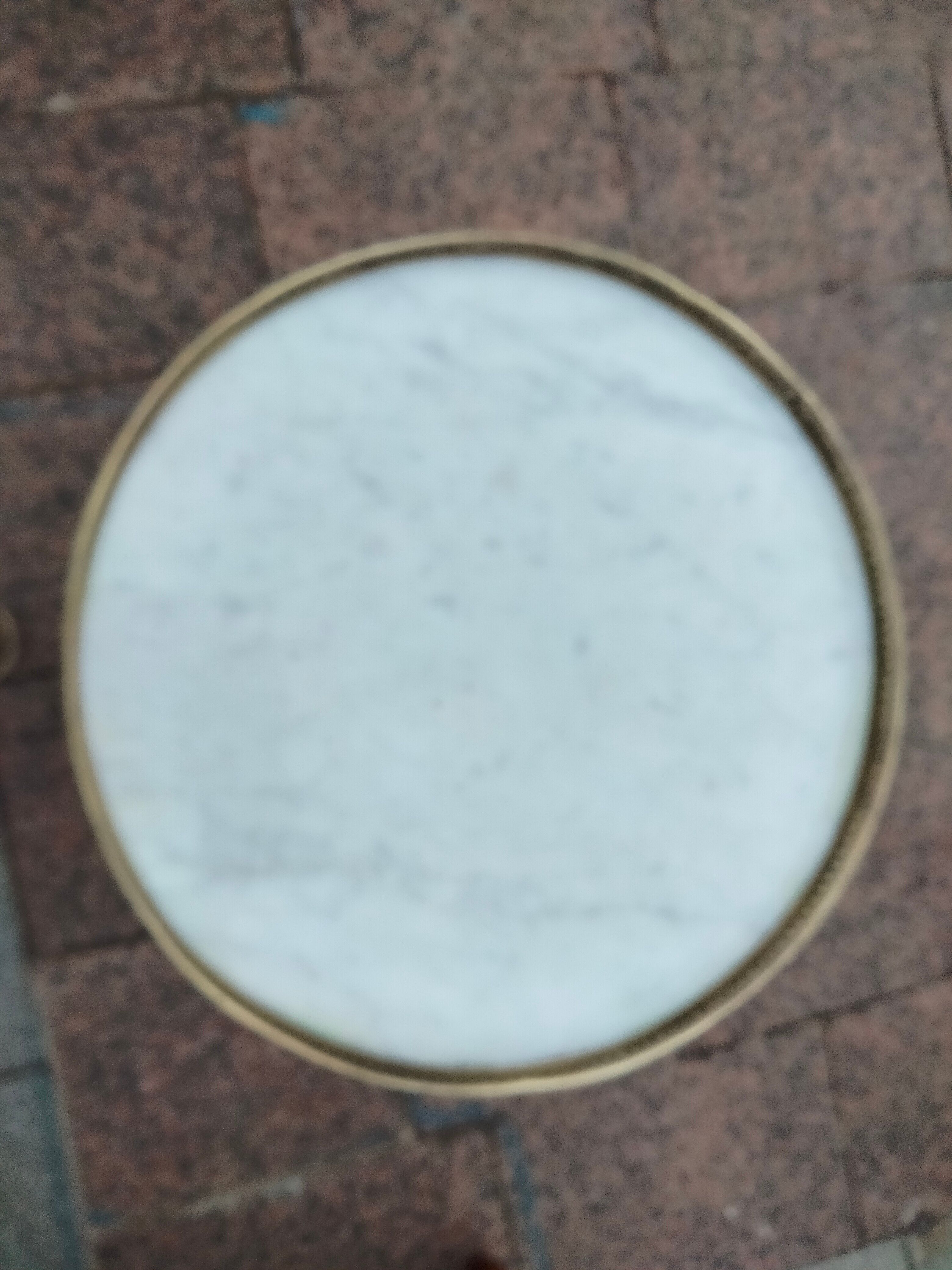 Gueridon side table old marble top vintage xxeme